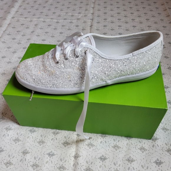 kate spade Shoes - Kate Spade- Keds- Glitter White 💎